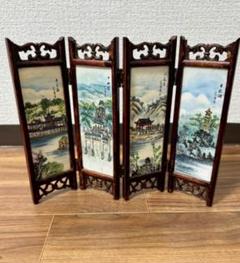 木製4パネルパーテーション