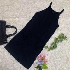 美品　theory セオリー　ノースリーブひざ丈ワンピース　黒　シルク混　2 M