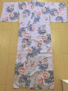 最終お値下げ　浴衣　大人用　花柄　紫