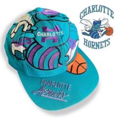 激レア☆希少 Charlotte Hornets 刺繍 キャップ 帽子 90's