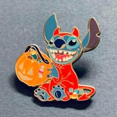 海外ディズニー】デビル スティッチ ハロウィン ピンバッジ