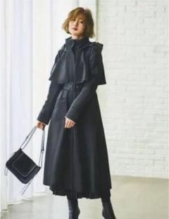 新品　ruirue boutique ロングコート　黒　グレー　LL ◇44 新品ruirue boutique ロングコート黒グレーLL ◇44