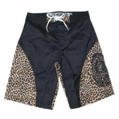 GONZO SURF ボードショーツ サーフパンツ 水着 30 ブラック 豹柄のサムネイル
