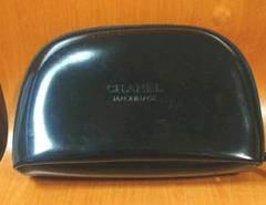 CHANEL エナメルポーチ ブラック 黒