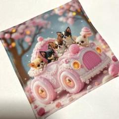 ハンドメイド ガーゼハンカチ 126 チワワ柄