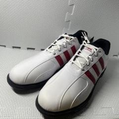 【新品】アディダス　ゴルフシューズ　赤　白　26 メンズ　26cm アディダス（adidas）（メンズ）ゴルフシューズ コードカオス 25