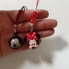 Mickey、Minnie鈴ストラップセット