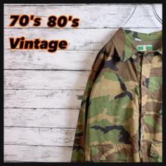 【ヴィンテージ】70s80s GAME WINNERカモ総柄ハンティングシャツ ヴィンテージ】70s80s GAME WINNERカモ総柄ハンティングシャツ