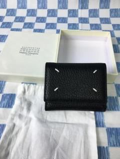 Maison Margiela ブラックレザー三つ折り財布