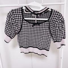 pium／トップス／ビジューチョーカー付きケープニット／ブラック ビジューチョーカー付きケープニット – pium