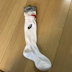 asics ジュニア サッカーソックス ホワイト×レッド 20cmのサムネイル