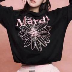 24FW[MARDI MERCREDI]SWEATSHIRT FLOWERMARDI NEEDLEWORK 刺繍