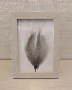 水墨画　抽象画　ポストカードサイズ　フレーム付き　原画