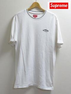 シュプリームSupremeリブ ワッフル アーチ刺繍半袖TシャツホワイトM正規品