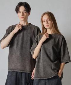 CLEL ハイヴィンテージデザイン　ベーシック半袖Tシャツ　ブラック系1