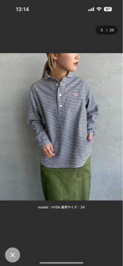 DANTON - 美品 DANTON  ギンガムチェック 長袖シャツ 34 ブラック 黒 ブラウス DANTON（シャツ/ブラウス(長袖/七分)）のフリマアイテム一覧