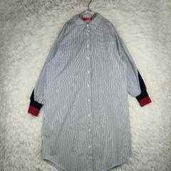 オーバーサイズ　Vivienne Ting ストライプロングシャツ