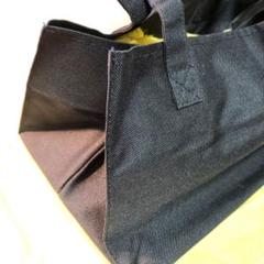 美品 お値下げ トートバッグ 厚手ナイロン製 黒 お弁当バックに最適です