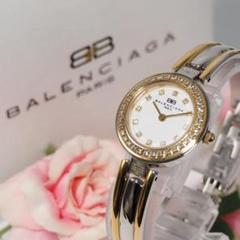 BALENCIAGA ゴールド文字盤 ストーンベゼル 12P