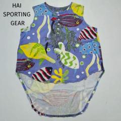 レア　HAI SPORTING GEAR　マリン　魚　海中　総柄　ポロシャツ　M レア HAI SPORTING GEAR マリン 魚 海中 総柄 タンクトップ