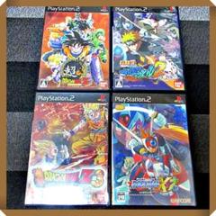 PS2ソフト４本 ロックマンX7、超ドラゴンボールZ、ナルティメットアクセル2