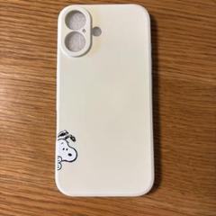 iPhone16 スヌーピー ホワイトソフトケース