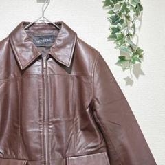 りら　革ジャン　韓国　羊革　未使用に近い　Mサイズ　美品　貴重 レザージャケット シングルライダースジャケット 革ジャン