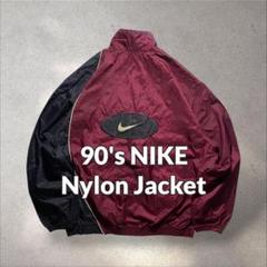90s00s NIKEナイロンジャケット刺繍ロゴ背面ロゴマルチカラーY2Kテック