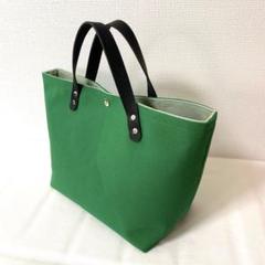 ハンドメイド　トートバッグ【富士金梅帆布8号】中身が見え易いかつオシャレカラー‼️