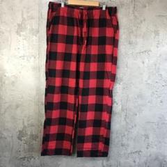 ay18古着　チェックパンツ　パジャマパンツ　赤　黒　90s Y2K