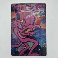 新品 Pink Panther ブリキ看板 グラフィティ ストリートアート風