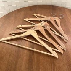 木製衣類ハンガー5本セット