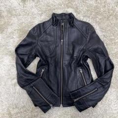 美品 BLACK BY MOUSSY ラム レザー ライダースジャケット M 2025年最新】ブラックバイマウジー レディース レザージャケット