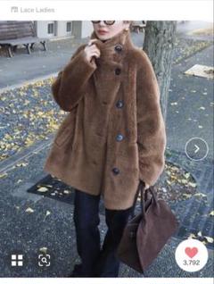 LAULÉN ベージュ ファーコート m19378201708_1.jpg?1738307109