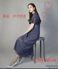 新品　タグ付きJ by blue ジオメドリックチェーンレースドレス S