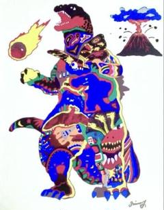 セール中 【F6号】ジミー大西 手描き油彩 肉筆画 コレクション