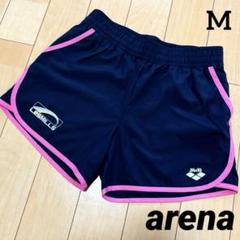 アリーナ arena レスミルズ ショートパンツ 水泳 競泳 紺 ピンク M