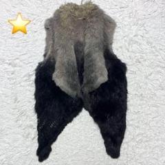 【新品未使用】YVES SALOMON✴︎リアルファーカシミヤショール 新品未使用】YVES SALOMON✴︎リアルファーカシミヤショール
