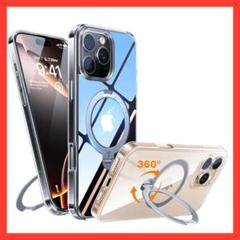 iPhone16ProMax スマホケース リング付き 米軍MIL規格 クリア