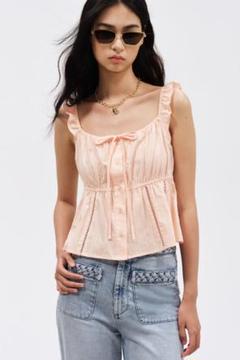 【 タグ付き 】H&M ペプラムキャミトップス ライトアプリコット Lサイズ