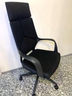 【美品】オフィスチェア　ワークチェア　ハイバック　キャスター付き　黒のサムネイル