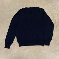 ギャミヌリィ(size2)ニットカットソー　スクエアネック　長袖　ブラック