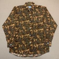 VINTAGE ペイズリー柄　タイダイ　ブリーチ　長袖　シャツ　90s