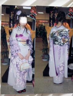 初心者　ブルー　振袖フルセット　正絹　美品　梅柄　金糸 2025年最新】振袖フルセット 青の人気アイテム - メルカリ