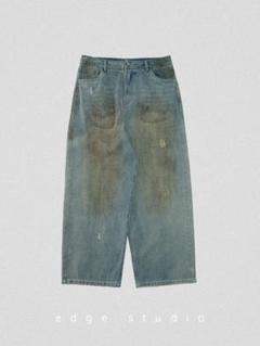 【最安値】Jcaesar studioバギーデニム　acne リジットデニム JCAESAR STUDIO バギーデニム jaded london acne - メルカリ