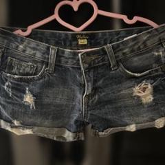 y2k ファー付き　ショートパンツ　デニム　ギャル　平成fairy grunge 00s archive ダメージ ショートパンツ 平成ギャル y2k グランジ