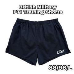 古着 ミリタリー イギリス軍 トレーニングパンツ ショーツ ブラック 黒 L