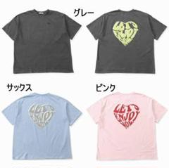 新品130-160 半袖ハートロゴビッグTシャツ