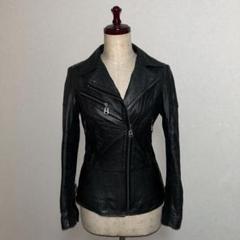 MOUSSY 黒 レザー ダブルライダースジャケット MOUSSY マウジー moussy LEATHER OVER RIDERS JACKET （ブラック
