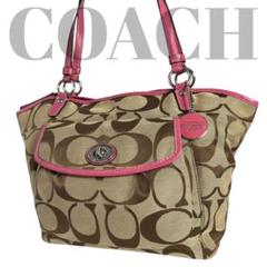 【美品】COACH コーチ トートバッグ ショルダーバッグ シグネチャー168